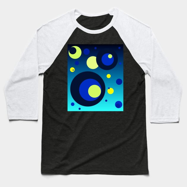 Blue bubbles Baseball T-Shirt by Blacklinesw9